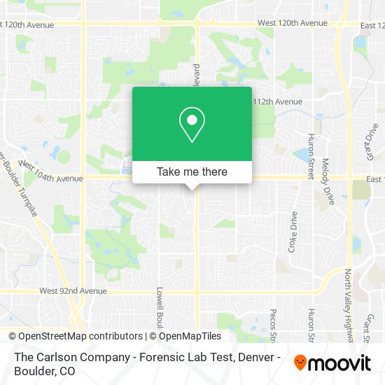 Mapa de The Carlson Company - Forensic Lab Test