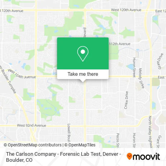 The Carlson Company - Forensic Lab Test map