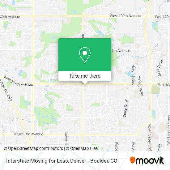 Interstate Moving for Less map