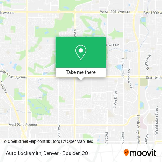 Mapa de Auto Locksmith