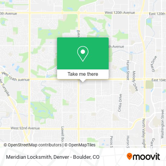 Mapa de Meridian Locksmith