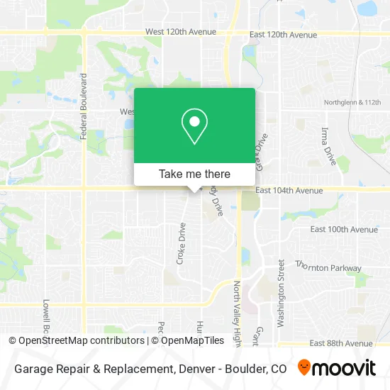 Garage Repair & Replacement map