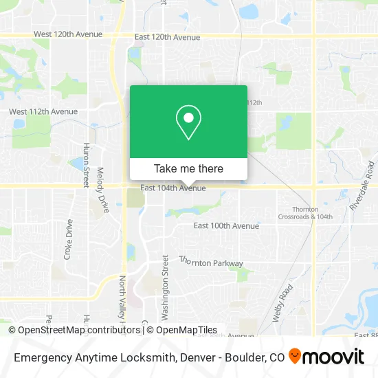Emergency Anytime Locksmith map