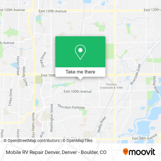 Mobile RV Repair Denver map