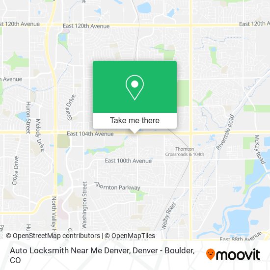 Mapa de Auto Locksmith Near Me Denver