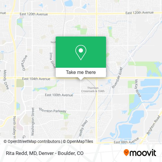 Rita Redd, MD map