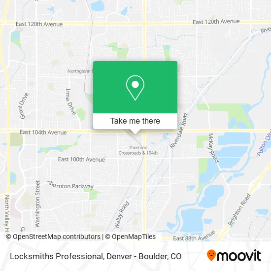 Locksmiths Professional map