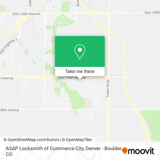 ASAP Locksmith of Commerce City map