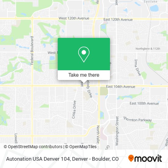 Autonation USA Denver 104 map