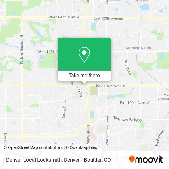 Denver Local Locksmith map