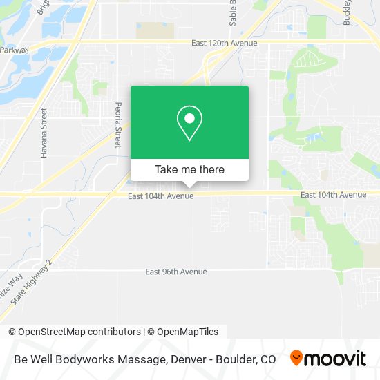 Be Well Bodyworks Massage map
