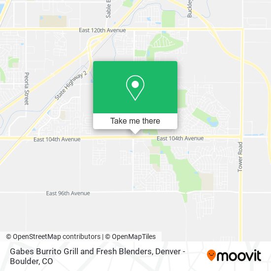Gabes Burrito Grill and Fresh Blenders map