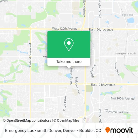 Mapa de Emergency Locksmith Denver