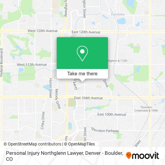 Personal Injury Northglenn Lawyer map