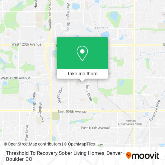 Mapa de Threshold To Recovery Sober Living Homes