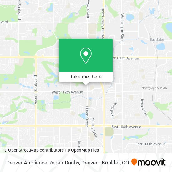 Denver Appliance Repair Danby map