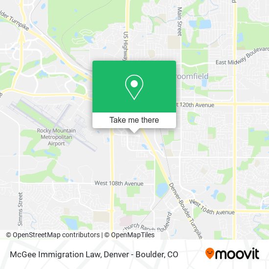 McGee Immigration Law map