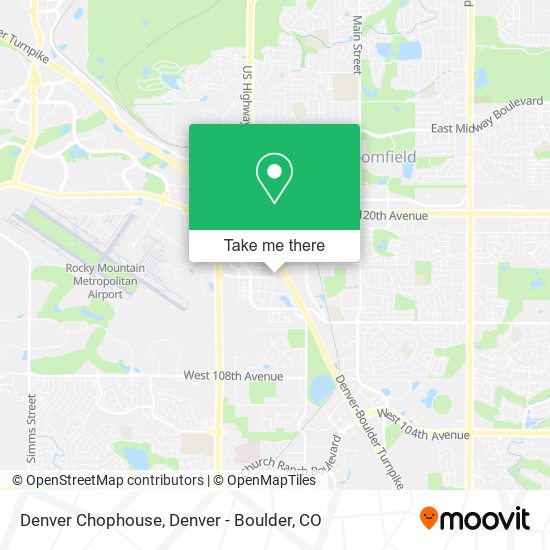 Denver Chophouse map