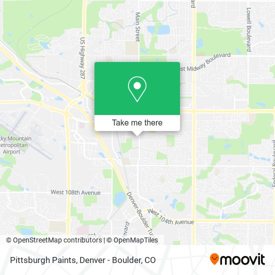 Pittsburgh Paints map