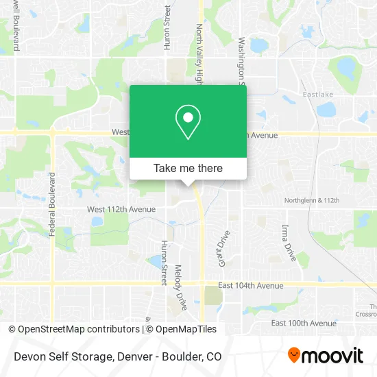 Devon Self Storage map