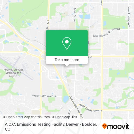 Mapa de A.C.C. Emissions Testing Facility
