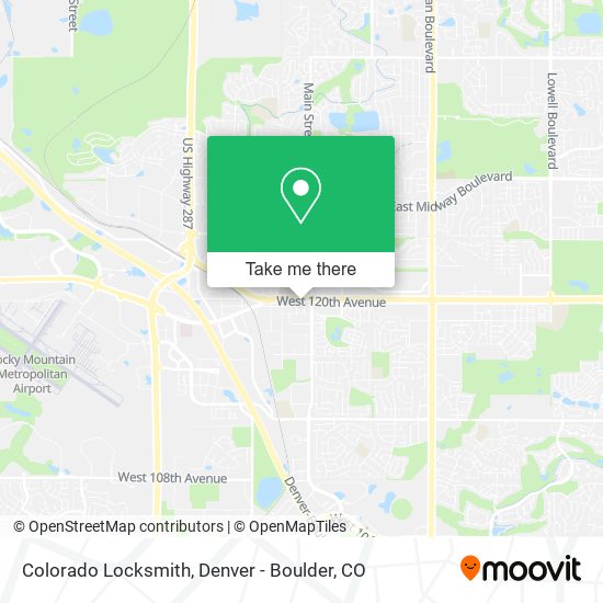 Colorado Locksmith map