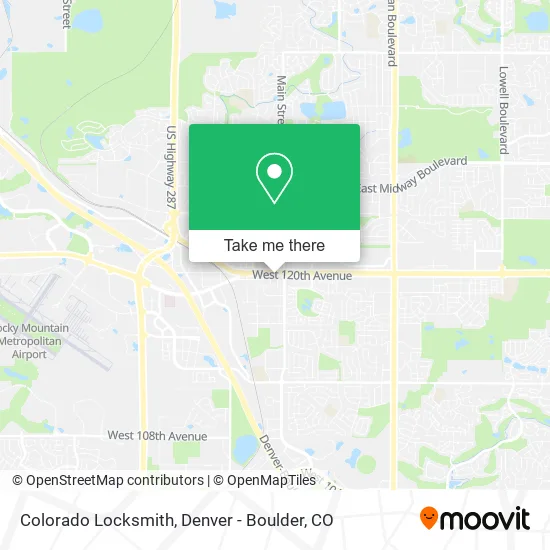 Colorado Locksmith map