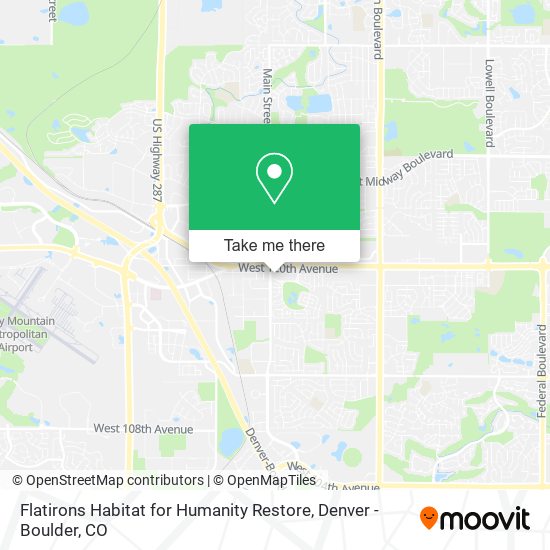 Mapa de Flatirons Habitat for Humanity Restore
