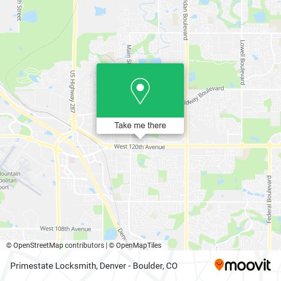 Mapa de Primestate Locksmith