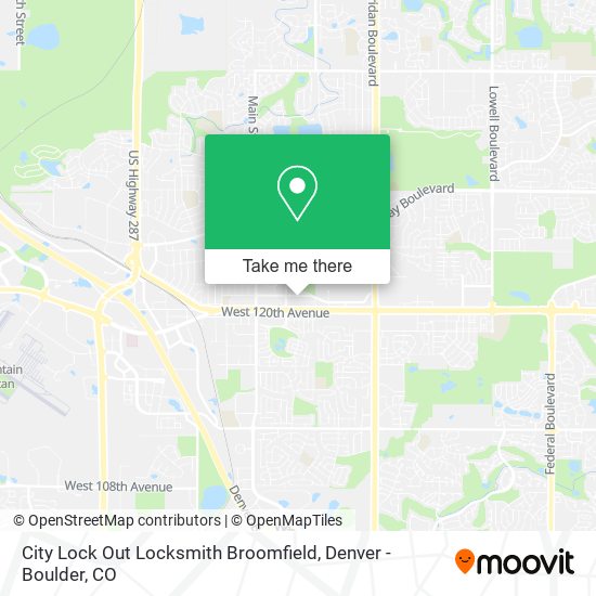 City Lock Out Locksmith Broomfield map