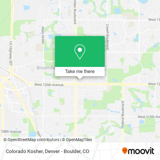 Colorado Kosher map