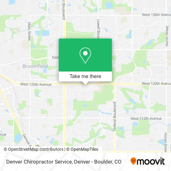 Denver Chiropractor Service map