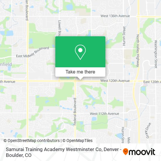 Samurai Training Academy Westminster Co map