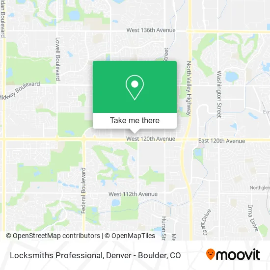 Locksmiths Professional map