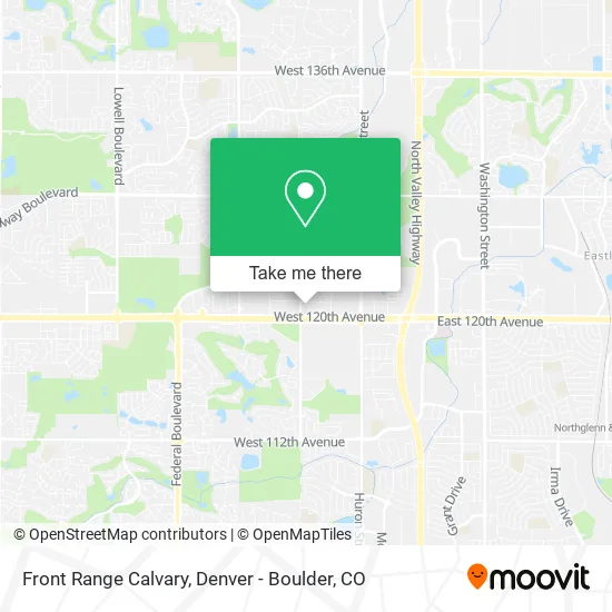 Front Range Calvary map