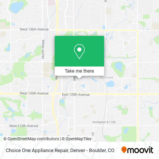 Choice One Appliance Repair map