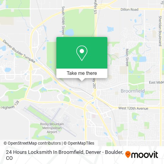 24 Hours Locksmith In Broomfield map