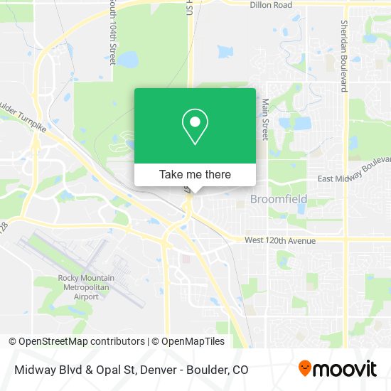 Midway Blvd & Opal St map