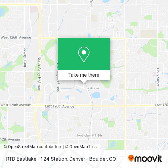 RTD Eastlake - 124 Station map