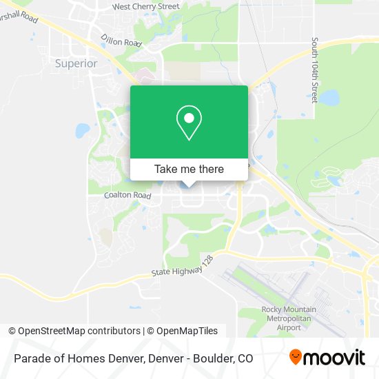 Parade of Homes Denver map