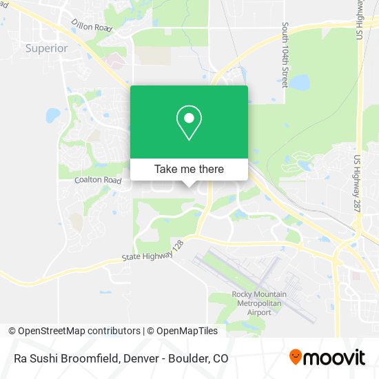 Ra Sushi Broomfield map