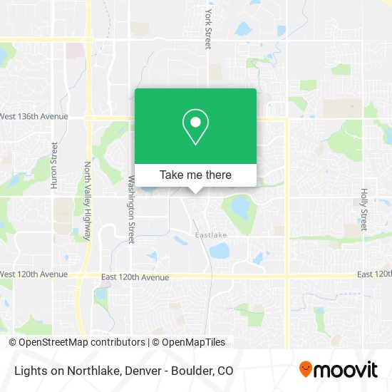 Lights on Northlake map
