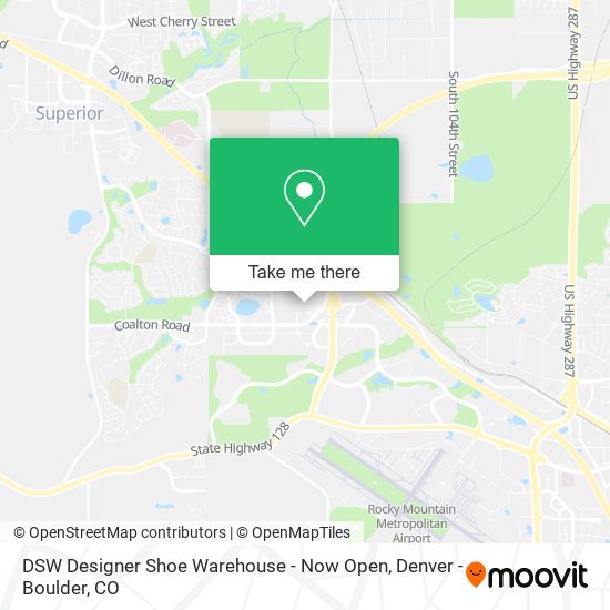 Mapa de DSW Designer Shoe Warehouse - Now Open