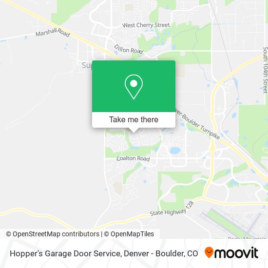 Mapa de Hopper's Garage Door Service