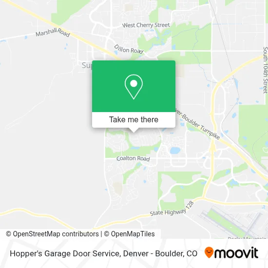 Hopper's Garage Door Service map