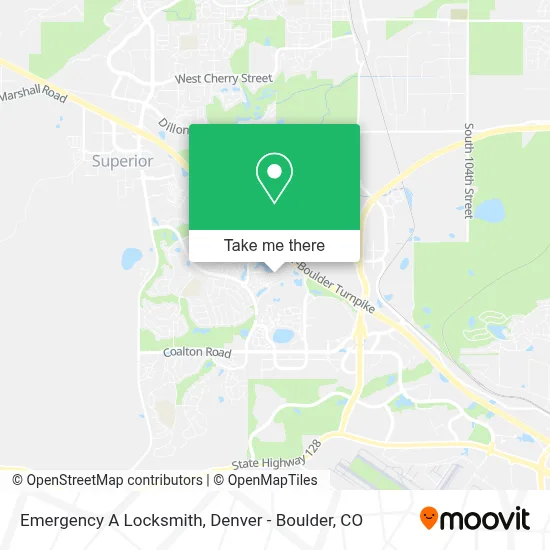 Emergency A Locksmith map