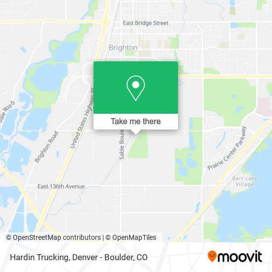 Hardin Trucking map