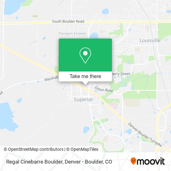Regal Cinebarre Boulder map