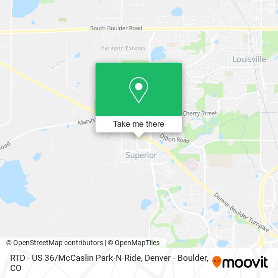 Mapa de RTD - US 36 / McCaslin Park-N-Ride