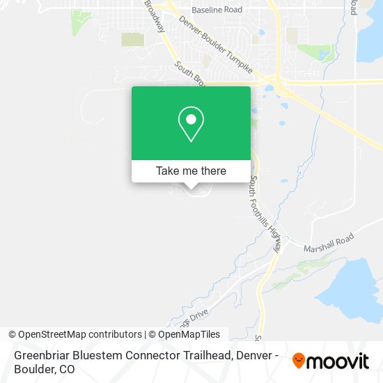 Mapa de Greenbriar Bluestem Connector Trailhead